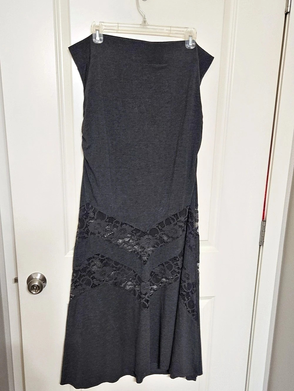 Torrid Charcoal Lace Maxi Skirt